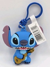 New With Tag - Disney Stitch With Ukulele Figural Bag Clip Series 7 Keychain