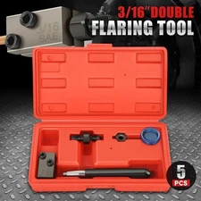 Universal 45 Degree Double Brake Line Flaring Tool Kit 3/16 Inch SAE Hand Held