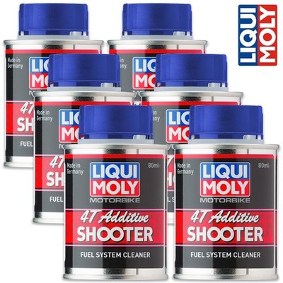 6x Liqui Moly 3824 Motorbike 4T Shooter Motorrad Additiv Kraftstoff 4-Takt 80ml