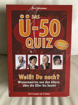 Das Ü-50 Quiz: Weißt Du noch? - 4400 Fragen/Antworten - 2-6 Spieler ab 12 Jahren