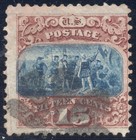 [AC14] USA 1869 Scott#118 used cv:$850 (Little paper fold before printing) — photo 1