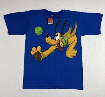 Vintage Deadstock Pluto Double-Sided Shirt Size Large Rare Disney Made in USA