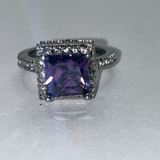 Vintage Amethyst 925 Sterling Silver ring size 5.25