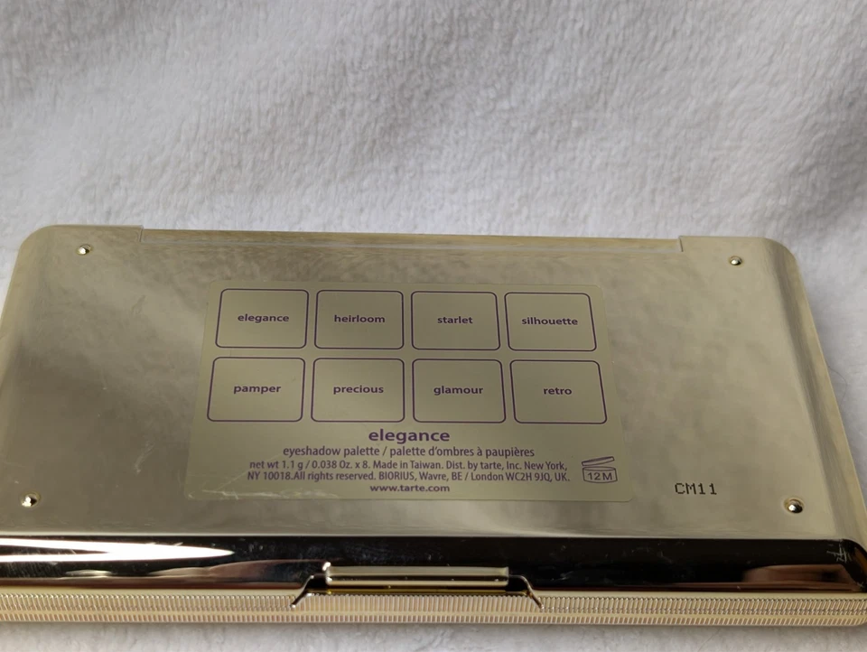 Nueva Paleta de Sombras de Ojos Tarte Elegance Tamaño Completo 8x 1.1 g/0.038oz Edición Limitada Foto 2 de 3