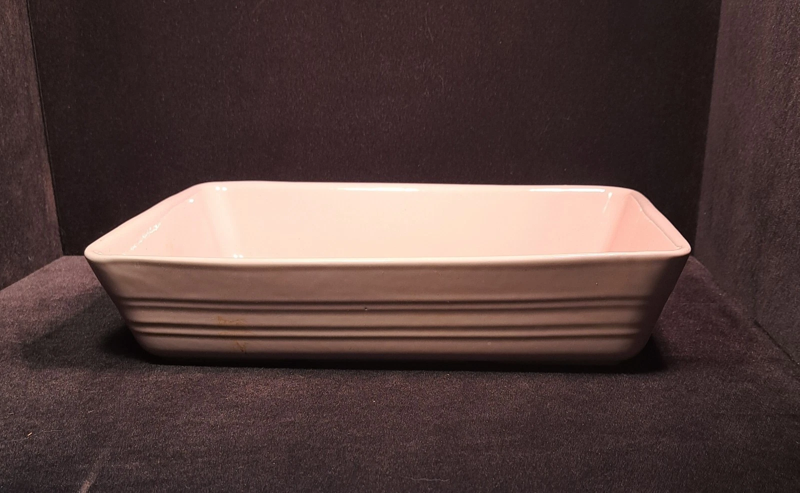 large pink ceramic roasting/baking dish by Mason Cash
