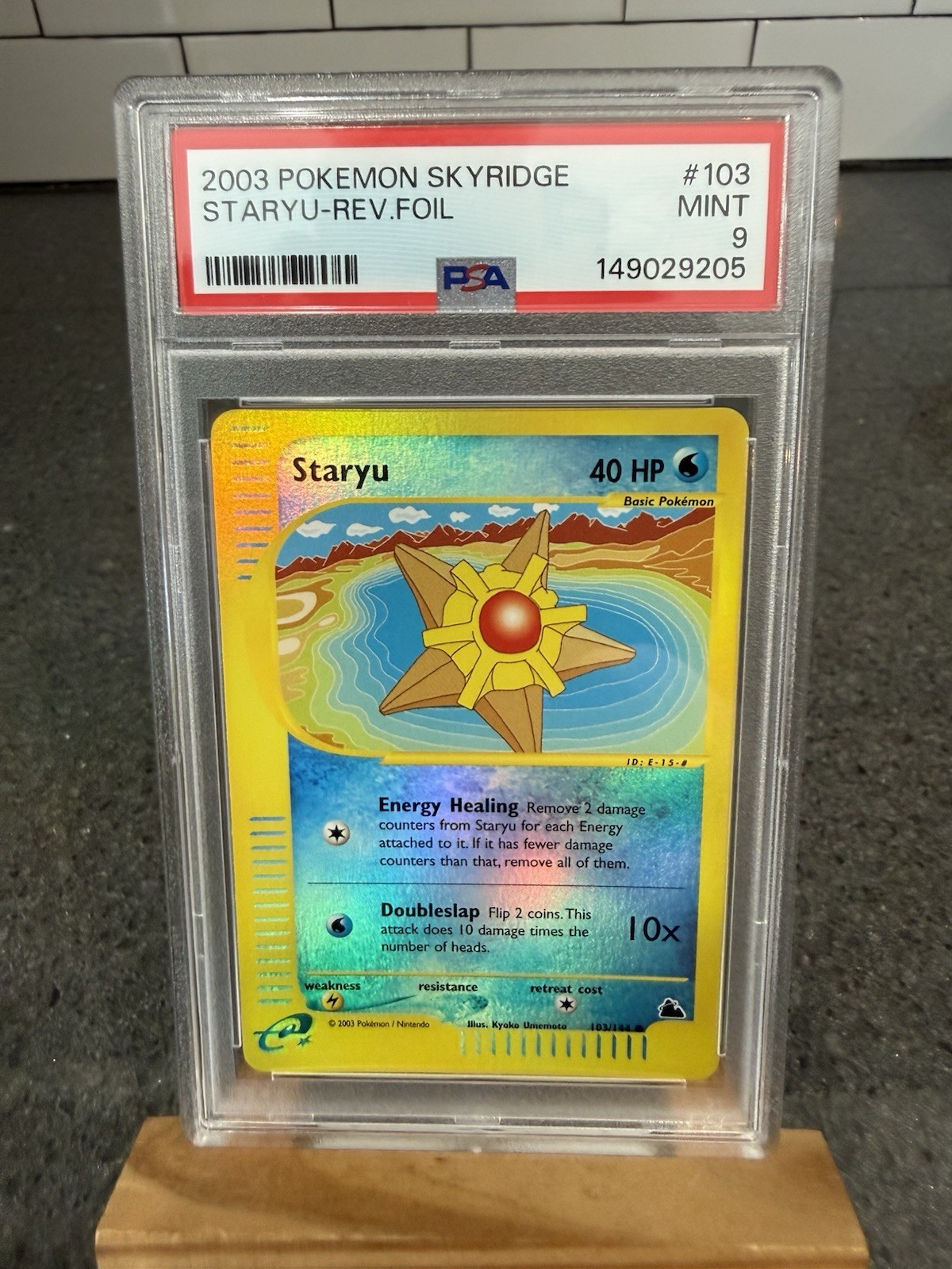 2003 Pokémon Skyridge Staryu Reverse Foil #103 PSA 9 New Cert