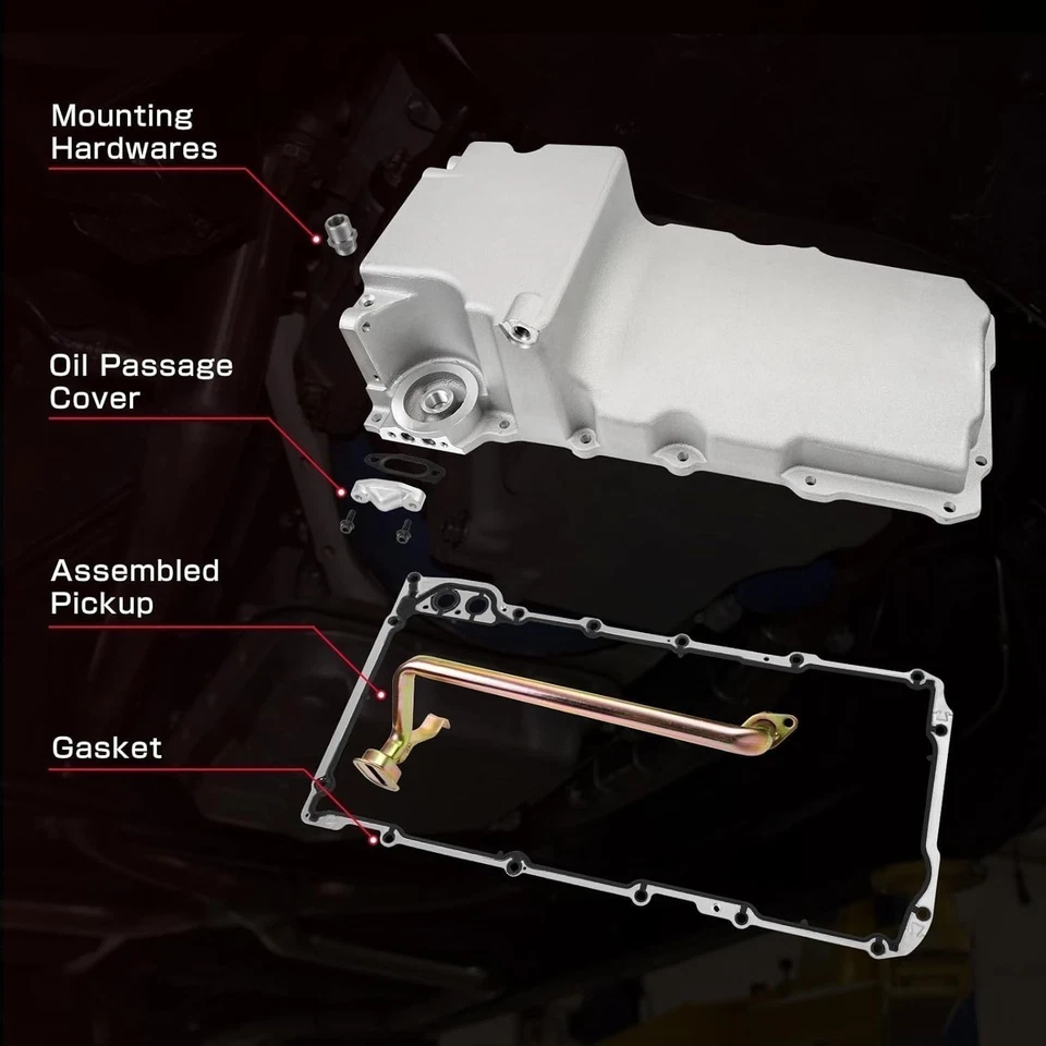 LS Swap Retrofit Low Profile Oil Pan Kit for GM LS1 LS2 LS3 Engine 55-87 302-1 - Изображение 3 из 4