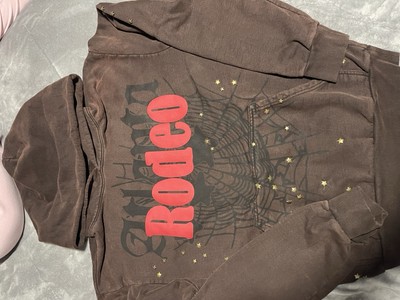 Cactus Jack by Travis Scott x Sp5der Days Before Rodeo Hoodie Brown Size SMLXL 