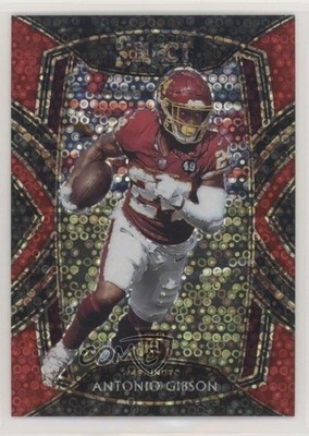 2020 Panini Select Club Level Red Disco Prizm 43/49 Antonio Gibson Rookie RC 4p5