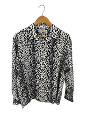 WACKO MARIA Long Sleeve Shirt L Rayon WHT Animal 24SSE WMS HI01