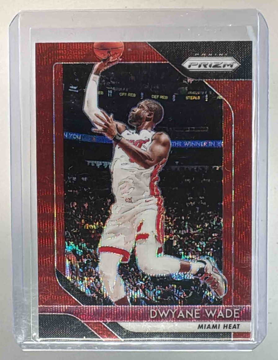 Dwyane Wade 2018 Panini Prizm #206 Ruby Wave (A)