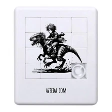 'Boy Riding Velociraptor' Sliding Puzzle (PZ00034365)