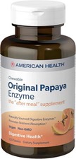 American health Original papaya Enzyme 250 chewable tablets EXP:7/26 pack of 2 