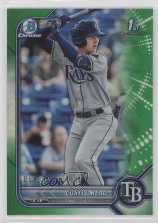 2022 Bowman Chrome Prospects Green Refractor 85/99 Curtis Mead #BCP-10 0nr3