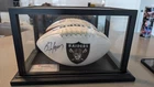 Bo Jackson Raiders Autographed Football in Display Case Fanatics Authentic