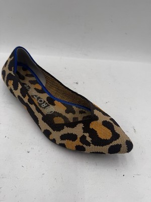 Rothy's Cheetah Leopard Big Cat Print Pointed Women's Shoes Size 8.5 Flat Shoes