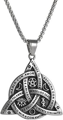Celtic Triquetra Knot Necklace, Triple Goddess Irish Trinity Protection Amulet J
