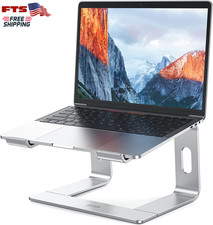 Aluminum Laptop Stand Ergonomic Detachable Notebook Riser 10 to 15.6 Inch Silver