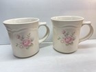 VTG Pfaltzgraff Tea Rose Set of 2 Mug Cup Coffee French Country Farmhouse 10 oz
