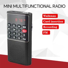Rechargeable Mini Digital Portable Radio MP3 Music Player FM USB SD Card Speaker