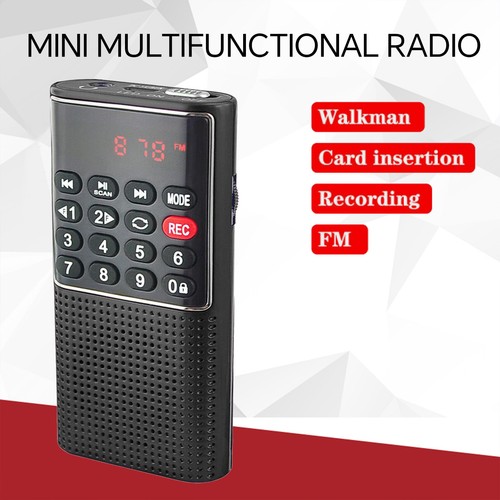Mini radio digitale portatile ricaricabile lettore musicale MP3 FM USB SD scheda altoparlante - Foto 2 di 16