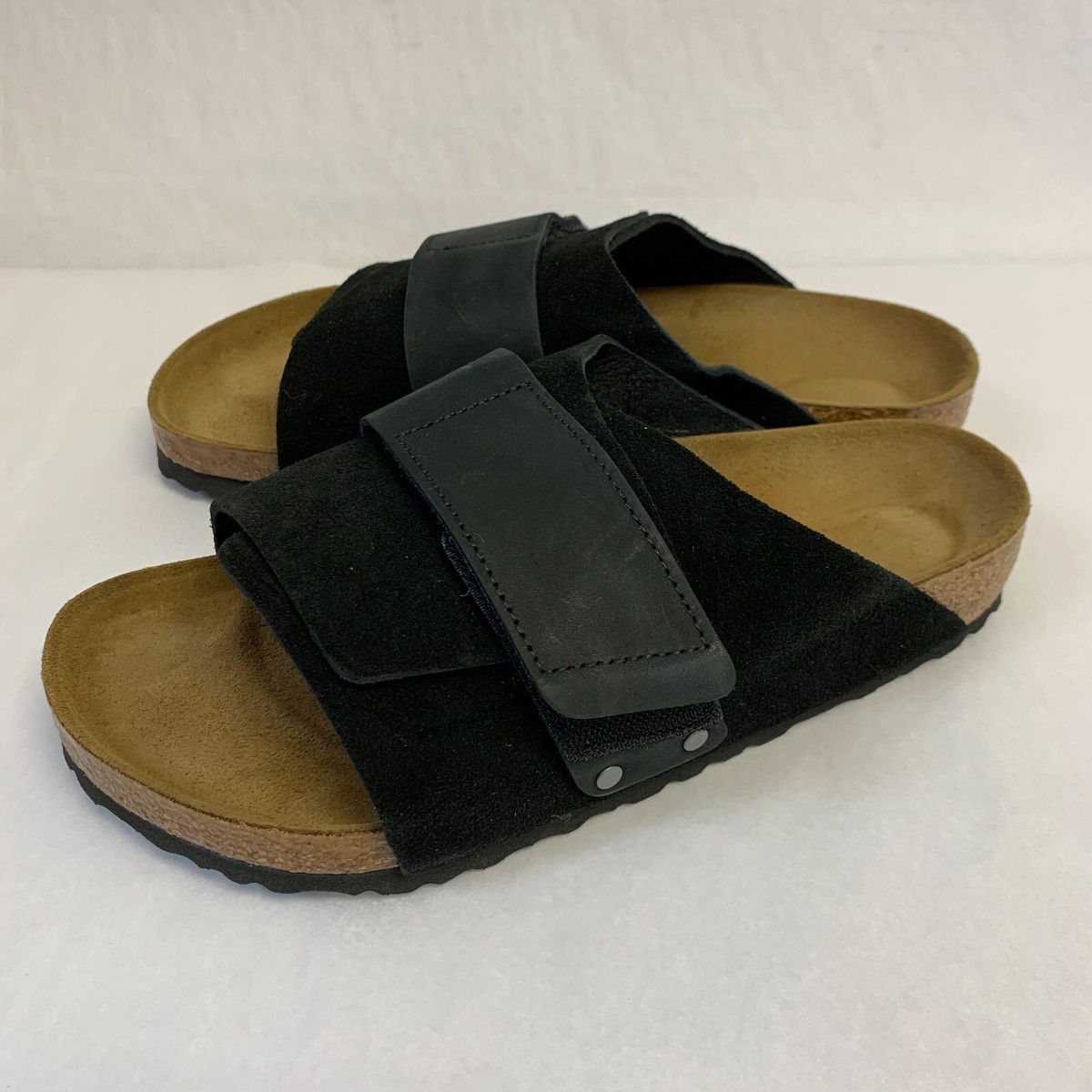 Birkenstock New w/ Box Kyoto Black Nubuck/Suede Leather