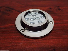 SUPER BRIGHT S.S.316 MARINE BLUE UNDERWATER LIGHT BOAT 9 LED X 3W FISHING