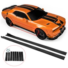 86.6'' Side Skirts Extension Rocker Panels Lip For Dodge Challenger SRT SXT RT