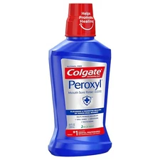 Colgate Peroxyl Antiseptic Mouth Sore Rinse, Alcohol Free, 1.5% Hydrogen Peroxid