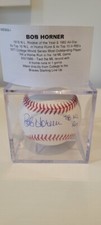 Bob Horner Autographed MLB Baseball Braves 