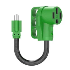50 Amp to 110 Volt RV Adapter Cord 12 Inch NEMA 5-15P to NEMA 14-50R Electric...