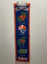 Authentic University Of Florida Gators Embroidered Wool Heritage Banner 8"X32"