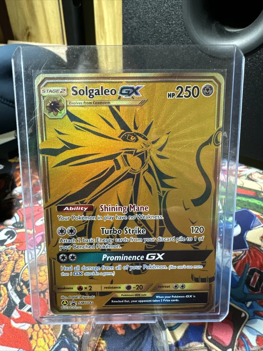 Carta Solgaleo Gx Sm104a Pokémon Tcg Promo Dourada Original em Promoção na  Americanas