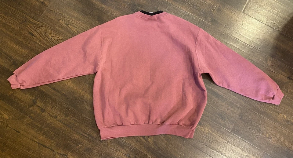 Винтажный верхний стежок толстовка женщин 2XL бархата Cat пуловер толстовка 90-х Crewneck - Изображение 2 из 4