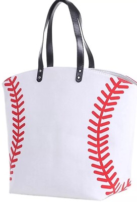 NGIL XL Baseball Heavy Canvas Water Resistant Tote Bag 21  X 17  X 7.5  NEW