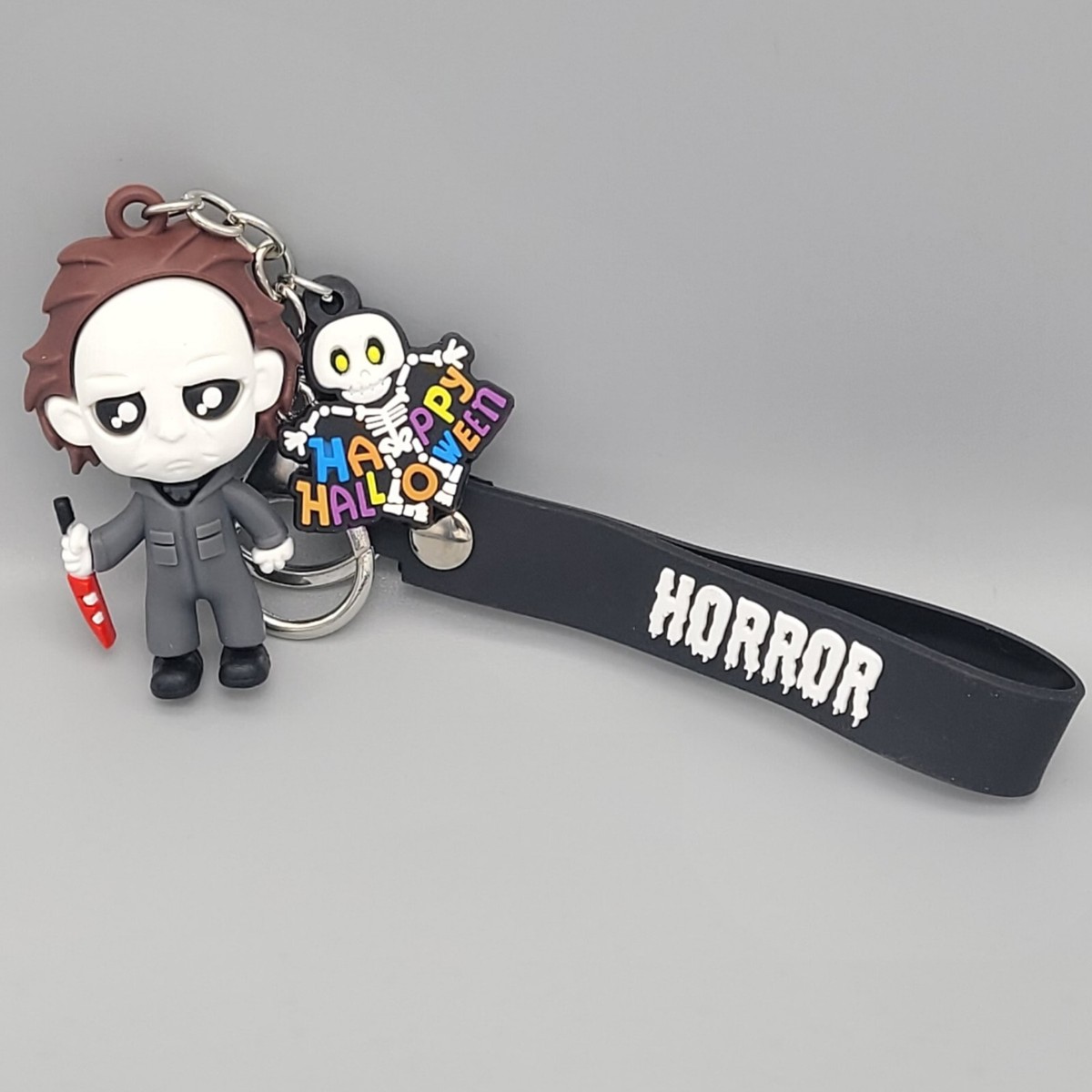 Michael Myers 3D Halloween Horror Figure Keychain with Carrying