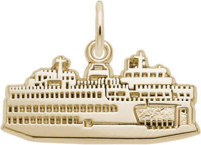 10K or 14K Gold Washington State Ferry Charm by Rembrandt