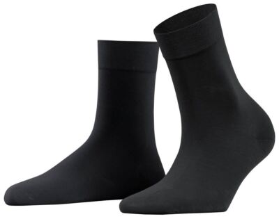 Falke Damen Fine Softness Einfach Modal Socken - Schwarz