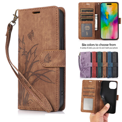 For Samsung S25 Ultra S24Plus S23 Prägung Leder Flip Brieftasche Fall Handyhülle
