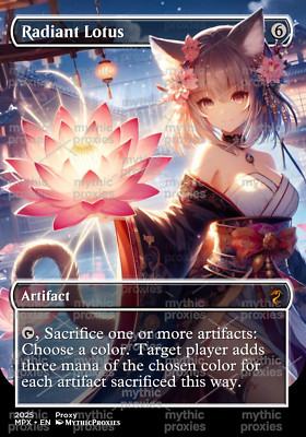 Radiant Lotus High Quality Altered Art Custom Card