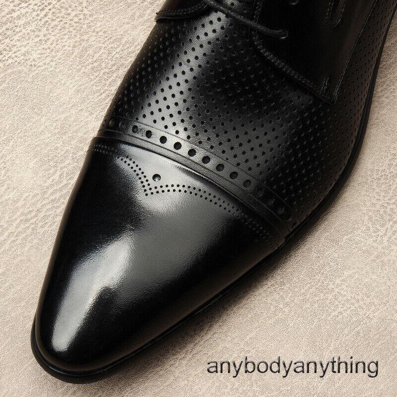 SAOLA Scarpe da uomo in vera pelle a punta eleganti formali stringate scarpe da sposa