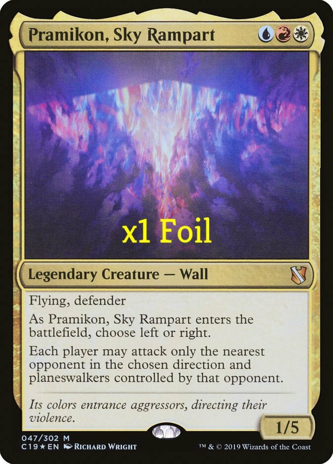 フィラーカード　ホログラム有り　foil mtg MTG Foil Commander 2019 C19 Pramikon, Sky Rampart MINT | eBay