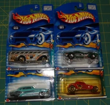 2002 Hot Wheels Spares 'N Strikes Series - Complete Set Of 4 - Sooo Fast, etc.