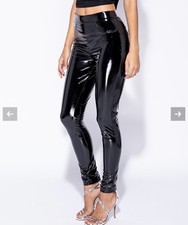 High Shine Leather Look Glossy Leggings Size 6