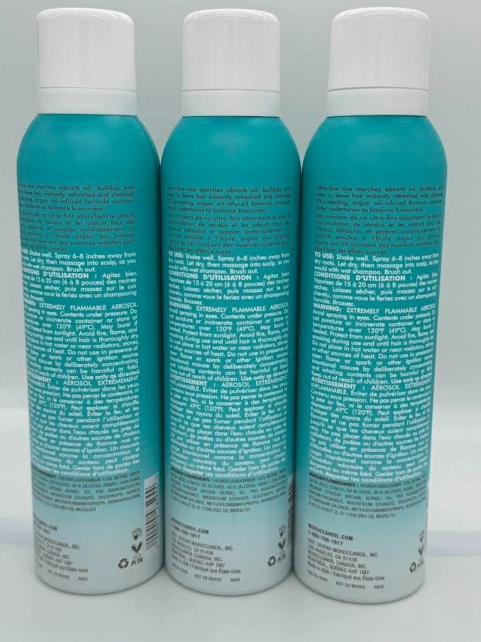 (3x) SAME DAY SHIP Moroccanoil Dry Shampoo for LIGHT Tones, 5.4 oz (THREE PACK) - Image 2 of 2