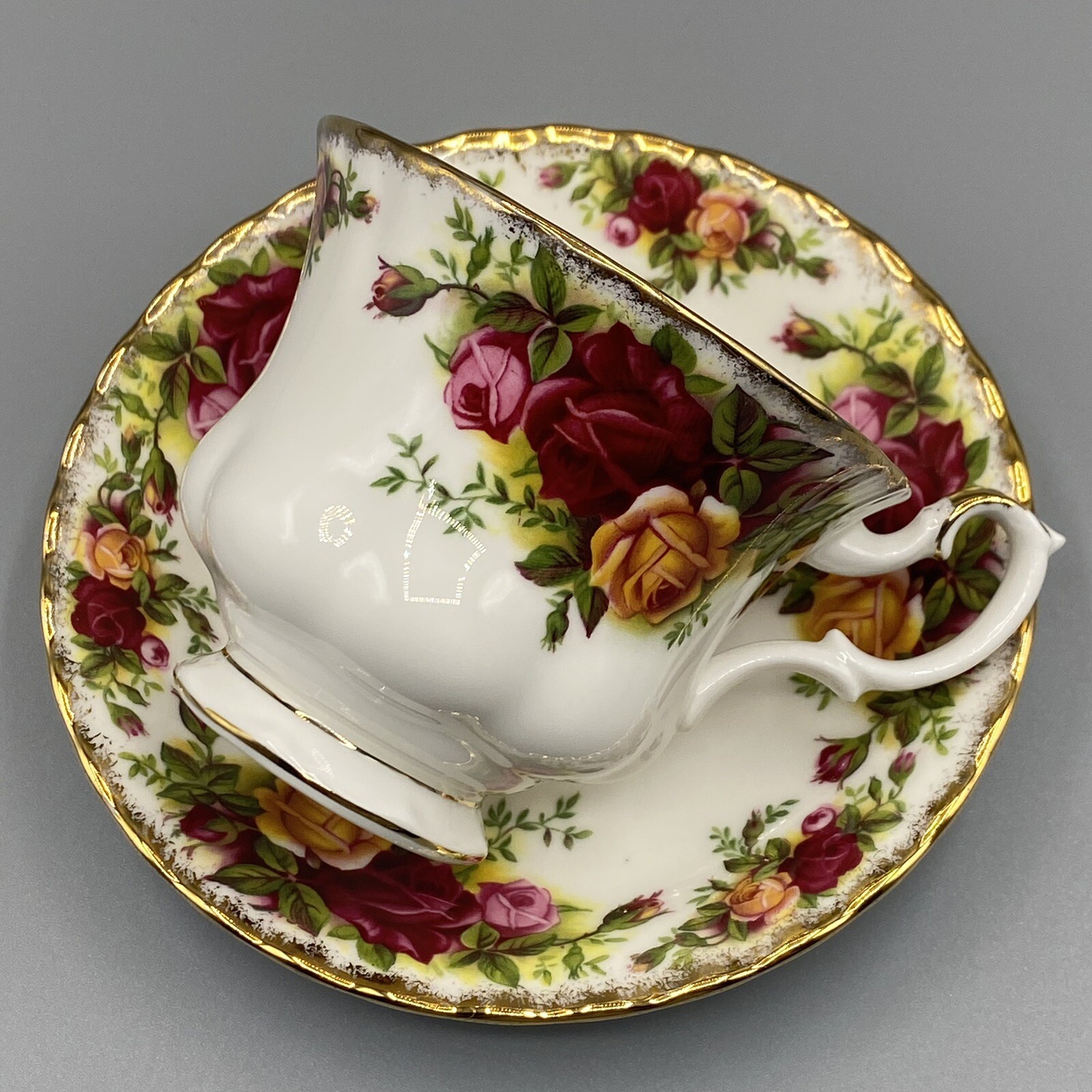 Vintage Royal Albert Old Country Roses Tea Cup & Saucer Set Brushed Gold Trim eBay