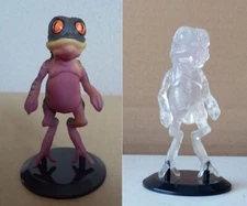 FROG TYPE ALIEN TWO FIGURES /Normal and Clear transparent /Frogman /New, Sealed