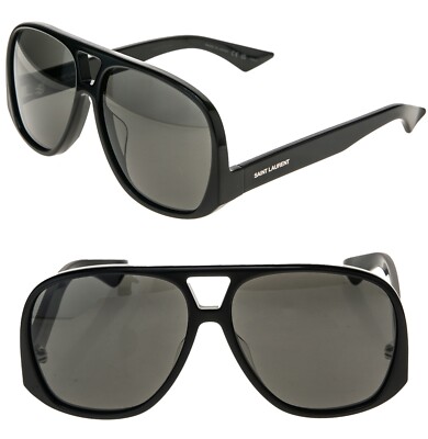 SAINT LAURENT SOLACE SL 652 SL652 001 Black Unisex Retro Aviator