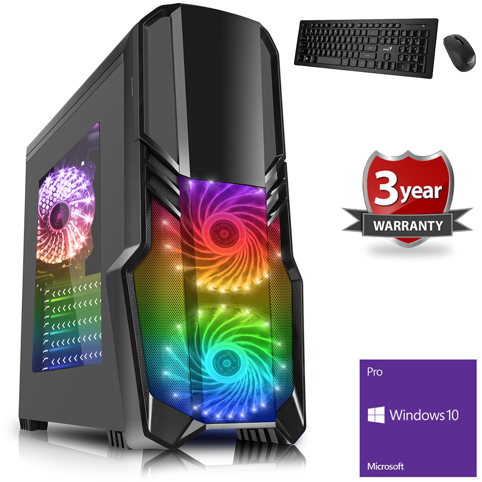 Ultra Fast AMD Quad Core 9600 8GB 1TB HD R7 Bundle2 Gaming PC Computer Geforce