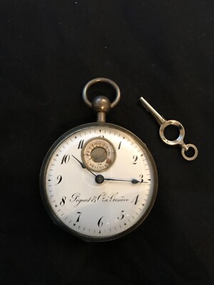 Antique pocket watch with built in thermometer